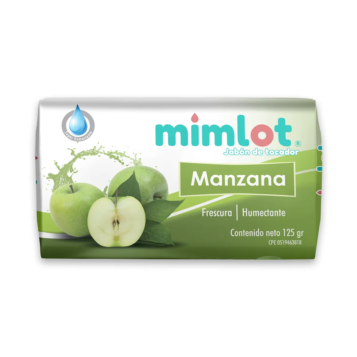 Jabón de Tocador de Manzana 125g- Bulto de 72 unidades