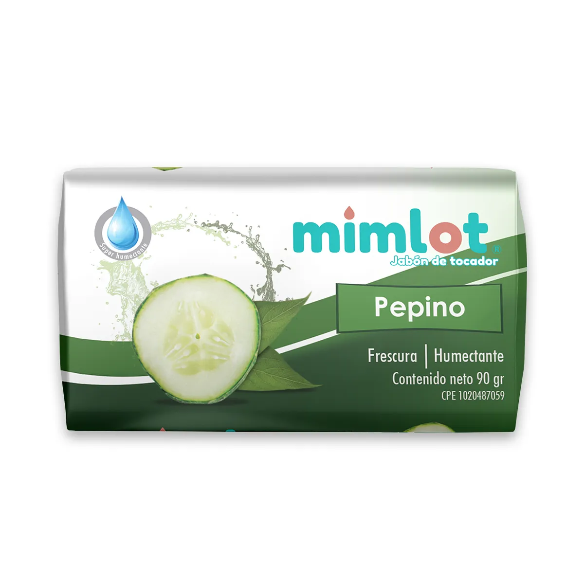 Jabón de Tocador de Pepino 90g - Bulto de 72 unidades